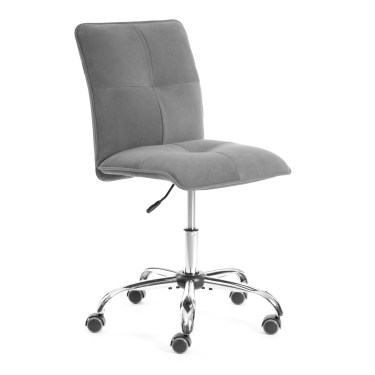 Комплект кресло + стул Tetchair Sweet LT, флок , серый/черный, 29, 41х55х88 см