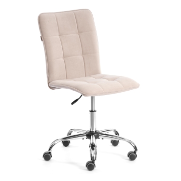 Комплект кресло + стул Tetchair Bari LT, флок , бежевый/черный, 7, 41х55х89 см