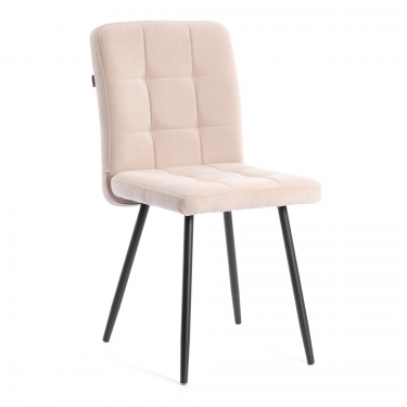 Комплект кресло + стул Tetchair Medeo LT, флок , бежевый/черный, 7, 45х56х89 см