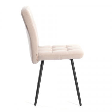 Комплект кресло + стул Tetchair Medeo LT, флок , бежевый/черный, 7, 45х56х89 см