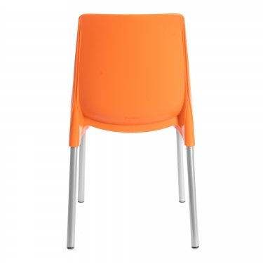 Стул Tetchair GENIUS mod 75 металл/пластик, 46x56x84cм, оранжевый/ножки хром