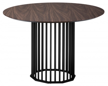 Стол обеденный R-home Patrik д.110 Американский орех /Черный муар