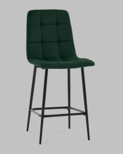 Стул полубарный Stool Group Одди ПБ велюр темно-зеленый