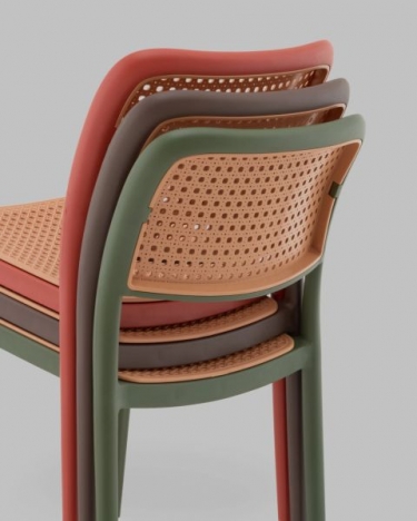 Стул Stool Group Yona пластиковый красный