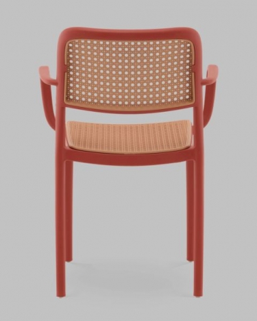 Стул Stool Group Yona пластиковый с подлокотниками красный