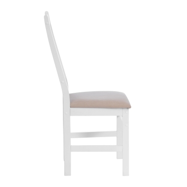 Стул Tetchair CROSSMAN NEW, Многослойный березовый шпон, 41х40х100 см, white/велюр бежевый