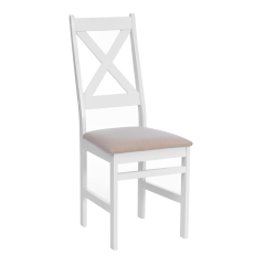 Стул Tetchair CROSSMAN NEW, Многослойный березовый шпон, 41х40х100 см, white/велюр бежевый