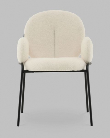 Стул с подлокотниками Stool Group Моллек букле молочный