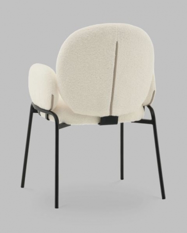 Стул с подлокотниками Stool Group Моллек букле молочный