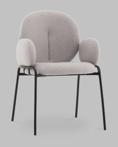 Стул с подлокотниками Stool Group Моллек букле светло-серый