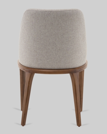 Стул Stool Group Вудмайкл каркас дерево цвет темный орех рогожка бежевый