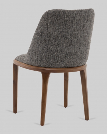 Стул Stool Group Вудмайкл каркас дерево цвет темный орех рогожка темно-серый