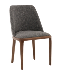 Стул Stool Group Вудмайкл каркас дерево цвет темный орех рогожка темно-серый