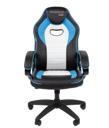 Кресло геймерское Chairman CHAIRMAN GAME 16 черный/голубой/белый