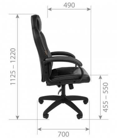 Кресло геймерское Chairman CHAIRMAN GAME 17 черный/серый/белый