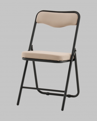 Стул складной Stool Group Джонни велюр велютто бежевый каркас черный матовый