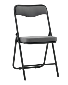 Стул складной Stool Group Джонни велюр велютто темно-серый каркас черный матовый