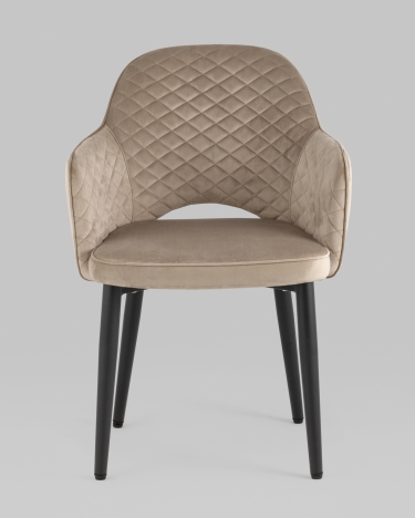 Стул Stool Group Венера диамант с подлокотниками велюр шампань