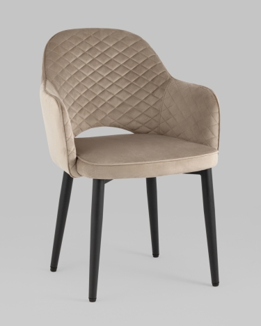 Стул Stool Group Венера диамант с подлокотниками велюр шампань