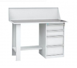 Верстак слесарный Rommel однотумбовый тумба с 4-мя ящиками, с экраном