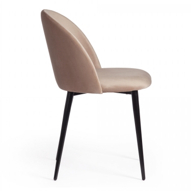 Стул Tetchair MONRO mod. 710 / 1 шт. в упаковке ткань/металл, 56х51х80 см, высота до сиденья 47 см, бежевый barkhat 5/черный