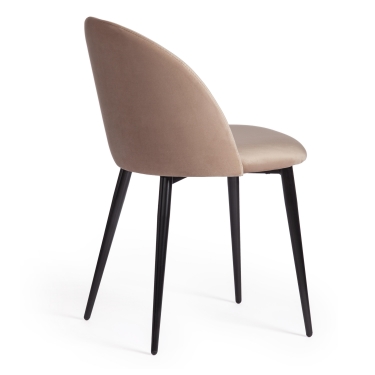 Стул Tetchair MONRO mod. 710 / 1 шт. в упаковке ткань/металл, 56х51х80 см, высота до сиденья 47 см, бежевый barkhat 5/черный