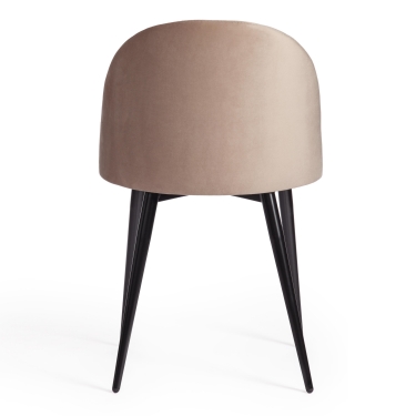 Стул Tetchair MONRO mod. 710 / 1 шт. в упаковке ткань/металл, 56х51х80 см, высота до сиденья 47 см, бежевый barkhat 5/черный