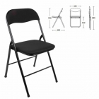 Стул складной для дома и офиса BRABIX BRABIX Golf CF-007 ткань Черный