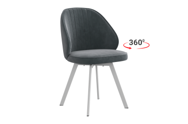 Стул Мебельсон Монарх Т2П графит велюр/белый