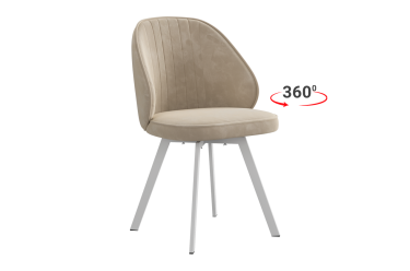 Стул Мебельсон Монарх Т2П пломбир велюр/белый