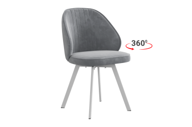 Стул Мебельсон Монарх Т2П серый велюр/белый