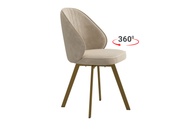 Стул Мебельсон Монарх Т2П пломбир велюр/золото