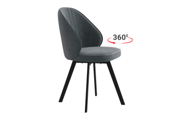 Стул Мебельсон Монарх Т2П графит велюр/черный