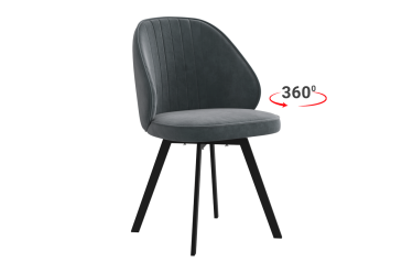 Стул Мебельсон Монарх Т2П графит велюр/черный