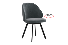 Стул Мебельсон Монарх Т2П графит велюр/черный