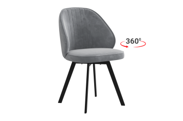 Стул Мебельсон Монарх Т2П серый велюр/черный