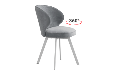 Стул Мебельсон Гудвин Т2П серый велюр/белый