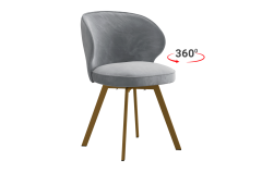 Стул Мебельсон Гудвин Т2П серый велюр/золото