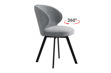 Стул Мебельсон Гудвин Т2П серый велюр/черный