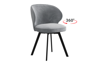 Стул Мебельсон Гудвин Т2П серый велюр/черный