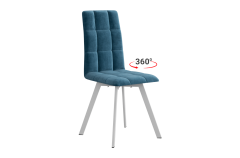 Стул Мебельсон Турин 2 Т2П индиго велюр/белый