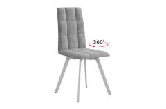 Стул Мебельсон Турин 2 Т2П пепельный велюр/белый