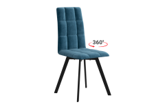 Стул Мебельсон Турин 2 Т2П индиго велюр/черный